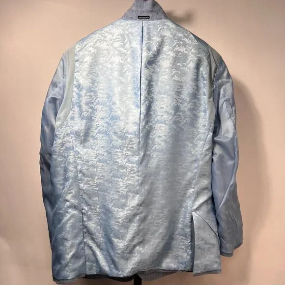 JOSEPH ABBOUD Light Blue 100% Linen 2 Piece Suit Men's 48R - Picture 10 of 16